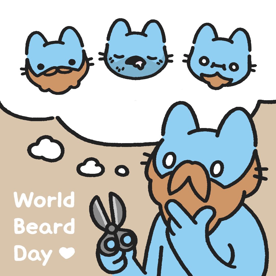 nft_coolcats's tweet photo. World Beard Day on Caturday!? Show us your beards, cats, &amp; 'staches, right meow. 💙 #WLTC https://t.co/nyg7csS0MU