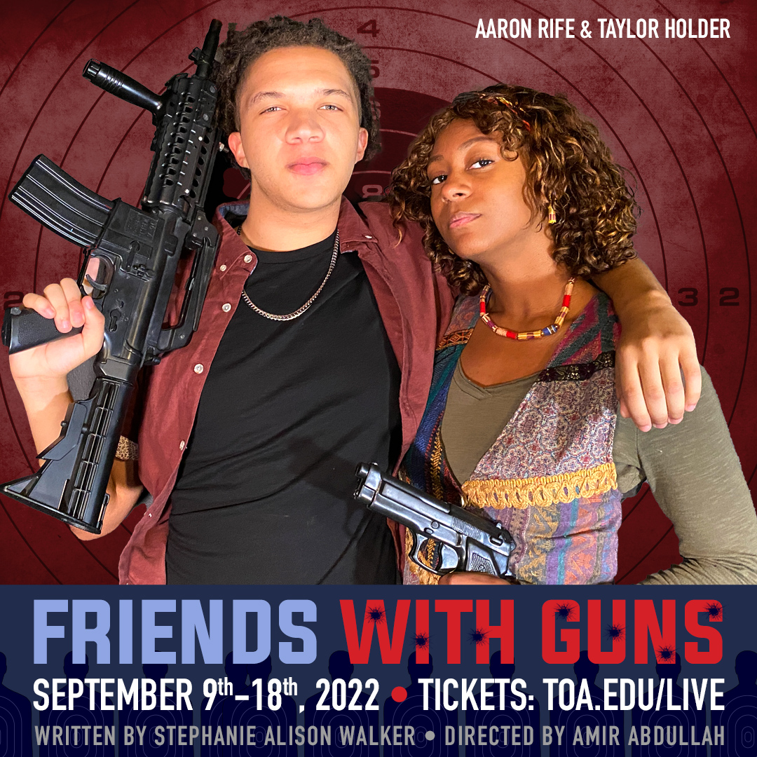 TheatreofArts's tweet photo. FRIDAY: Join us as the sociopolitical mind-bender FRIENDS WITH GUNS premieres at TOA on #LATheatreRow @ComplexTheatres! Advance tickets on sale now @ https://t.co/gq6xCRnQgn. 🎭📅🎟️🚨🤩 #FriendsWithGuns #LATheatre #LiveTheatre #Hollywood #2A https://t.co/GNSLZCO5r8