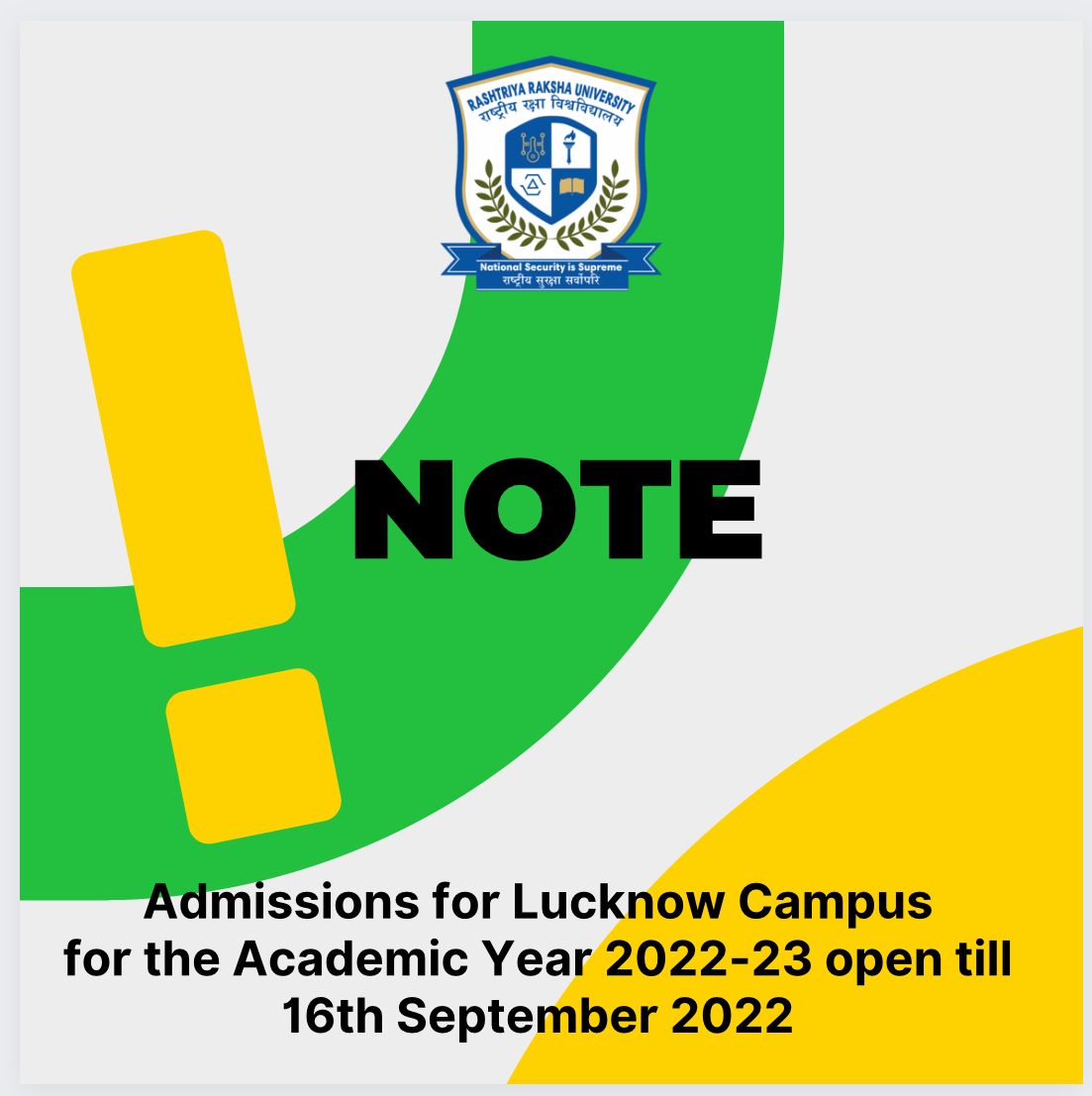Rashtriya Raksha University (@rru_lucknow) / Posts / X