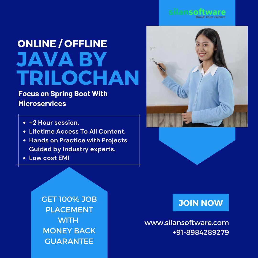 SilanSoftware's tweet image. We are the best in the business with our program that provides JAVA with 100% JOB Guarantee with hands on coding practice..
#java #JAVAFULLSTACK #Javacourses #javatraining #javatrainingcourse #trainingcourses #datascience #careers #careercourses #education #educational #educate
