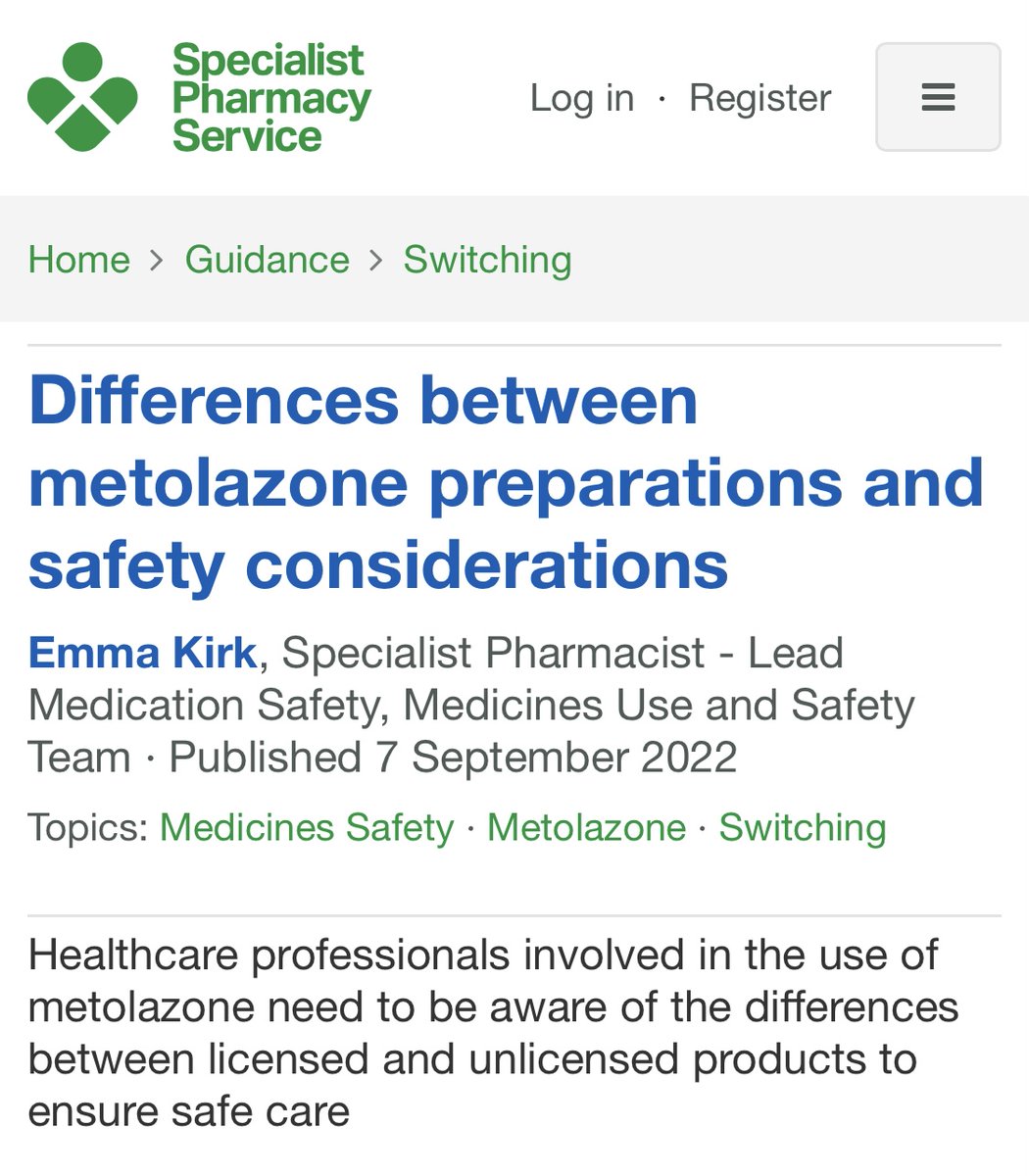 NHS Specialist Pharmacy Service tweet media