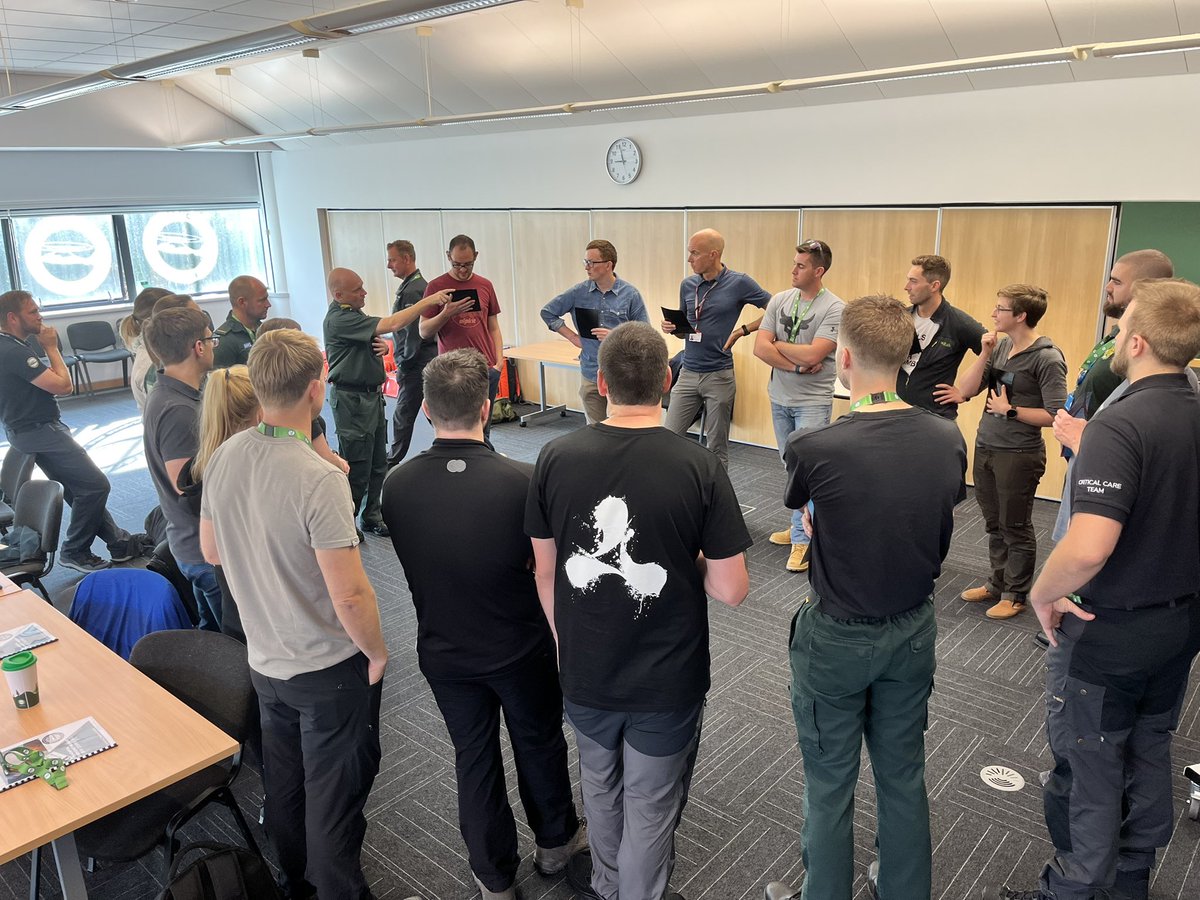 phemcc's tweet photo. Great to be back, Day 1 under the belt with some human factors and some simulation to kick off the week. Upwards trajectory from here great work today from all of the candidates #PHEMCC2022 @GNairambulance https://t.co/QrsMHILWJm