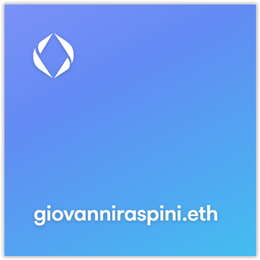 Enmaart1's tweet photo. giovanniraspini.eth #ens #ensdomains #raspini #ensdomain @ensvision @GiovanniRaspini https://t.co/E9ZCliveC1