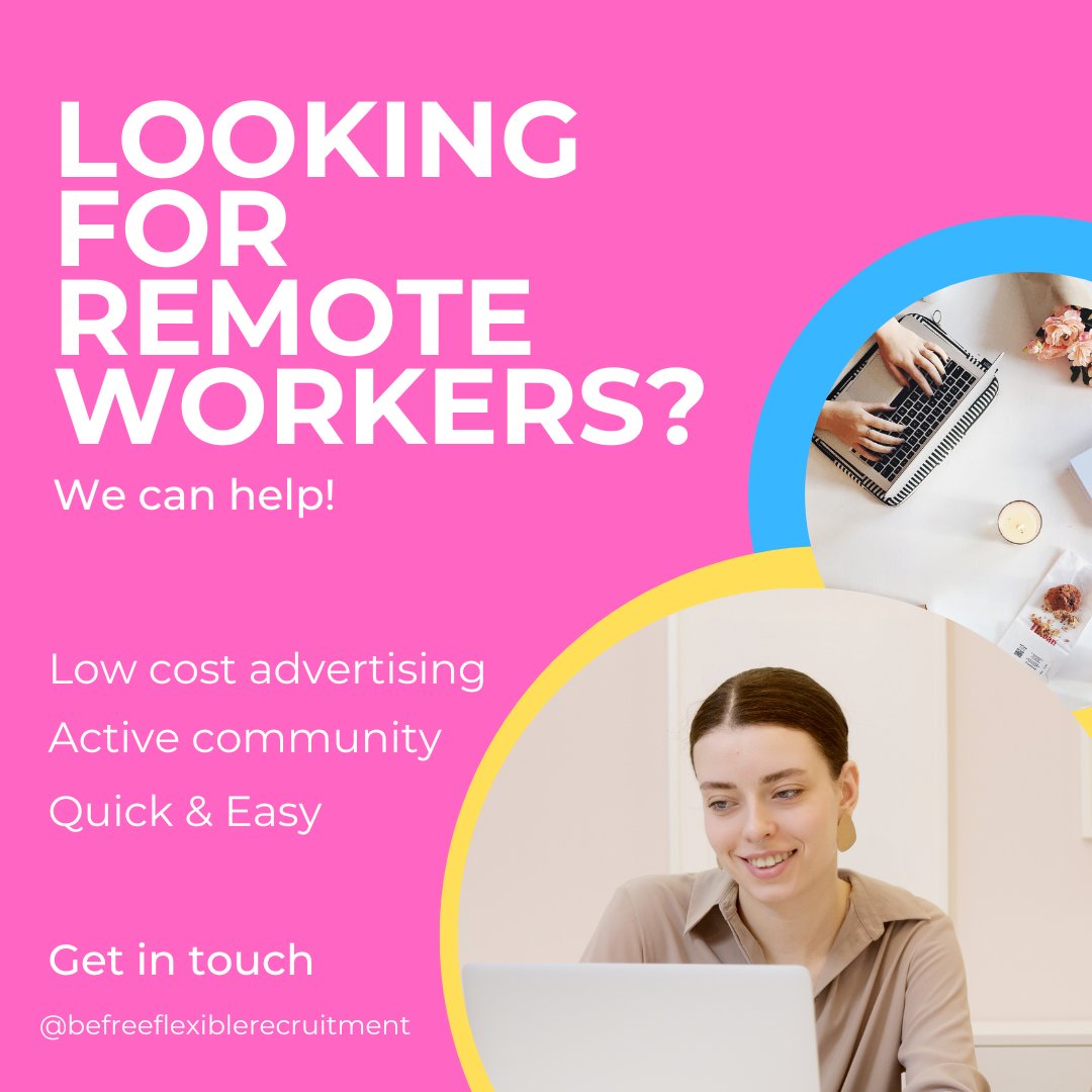 Looking for remote working staff?

We can help! Low cost advertising to an activity community to give quick results!

#opportunity #recruiting #jobseekers #talent #remoteworking #advertising #recruitment #help #community #remotework #hiringhelp #flexibleworking #flexiblework
