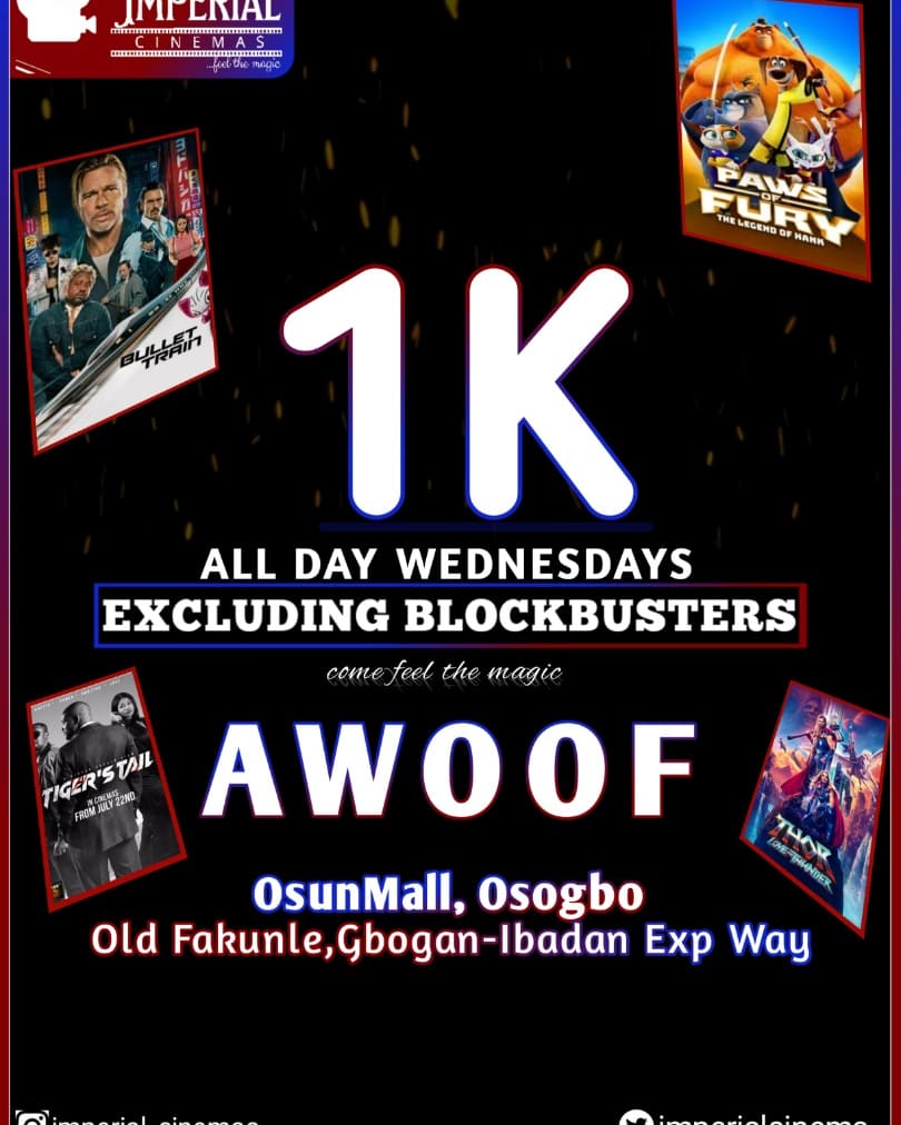 Imperialcinema_'s tweet photo. *AWOOF WEDNESDAY*

*THE SET UP 2🤜🔫*

*1:40PM*

*BEAST🦁*

*10:00AM*

*12:00PM*

*BULLET TRAIN 🚉🔫*

*3:40PM*

*THE INVITATION✉️*

*8:00PM*

*HAMMER🔨⚒️*

*3:35PM*

*7:45PM*

*PASSPORT🛂*

*10:00AM*

*1:40PM*

*6:00PM*

*OBARA'M*

*11:50AM*

*5:50PM* https://t.co/A6aL22Keyc