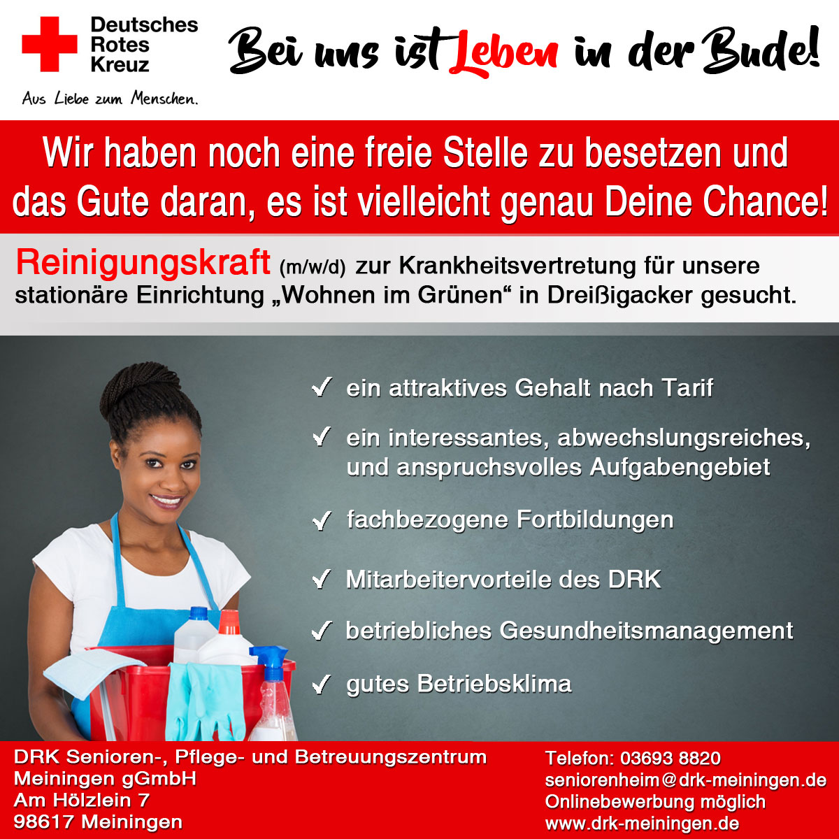 Starte deine Karriere beim Deutschen Roten Kreuz.
Zur kompletten Stellenausschreibung:
 --> bit.ly/3qo6aMR

#DRK #Stellenangebot #Jobbörse