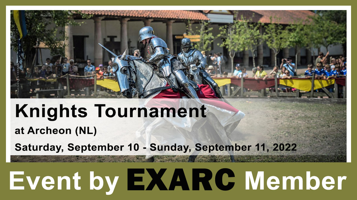 This weekend there is a knights tournament on the tournament field in Museum Park @Archeon. Come and see who will win the exciting knights tournament!
exarc.net/events/knights…

#EXARC #Experimental #Archaeology #event #knights #tournament #archaeon #pasdarmes #latemiddleages