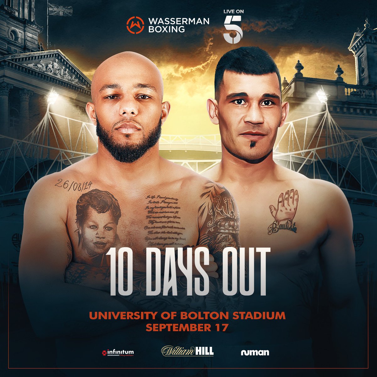 🔟 DAYS OUT 💥

<a href="/LyndonArthur/">King👑Lyndon Arthur</a> headlines on <a href="/channel5_tv/">Channel 5</a> September 17th on the quest for world titles 👑 

@sauerlandbros @williamhill