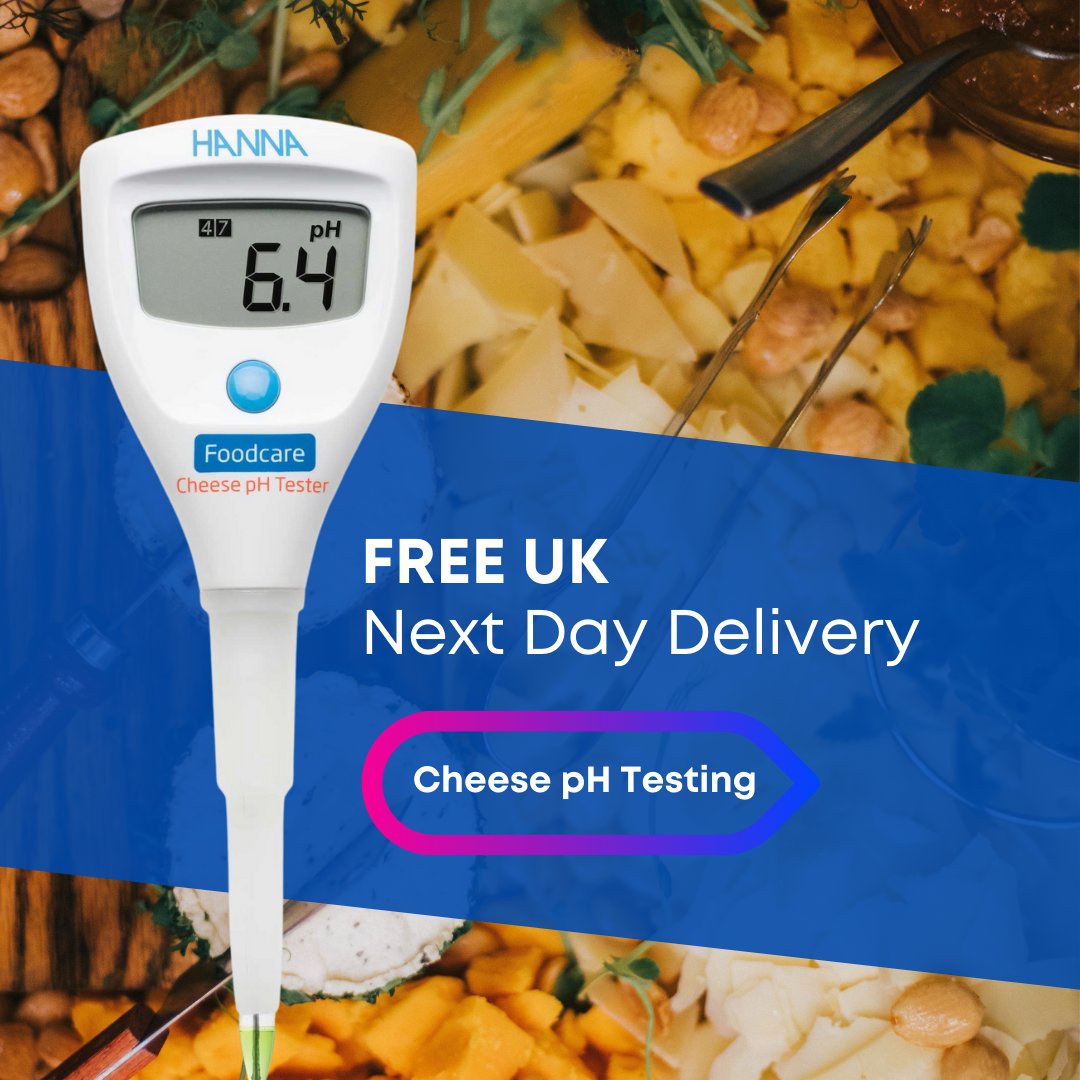 HannaInstUK's tweet photo. Designed to bring simplicity to pH testing during the #cheese making process, the HI-981032 Cheese pH Tester is designed for direct measurement. 🧀 https://t.co/qb9D8mhJKd
#cheesemaking #cheesetesting #cheeses #testing #cheesemaker https://t.co/aCp2YBnQPs