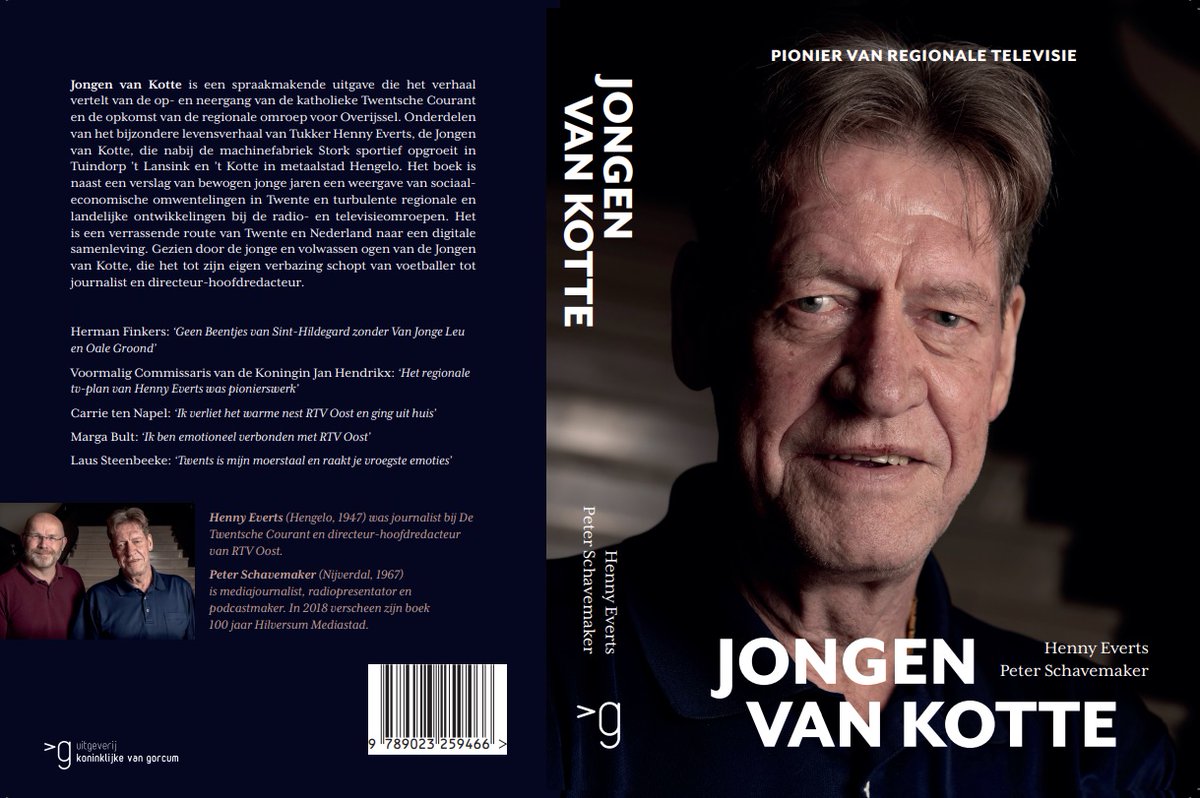 DolfRuesink's tweet photo. Wie is deze 'pionier van regionale televisie'? Ik hoop het binnenkort te lezen in dit boek van hoofdpersoon @HennyEverts en auteur @PeterShavemaker . De titel: 'Jongen van Kotte'. Komt deze jongen uit #Kotten of is hij van #Katoen ? https://t.co/oqhteroZIN
