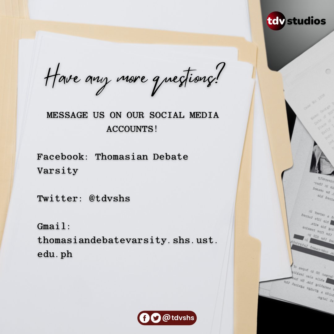 tdvshs's tweet image. #FAQsTDV
#SetTheMotion
#HowToGetIntoDebate
#AreYouReadyForIt
#UnleashAndAblaze
#AlightWithSeniorHigh
#AblazingTheNextLevel