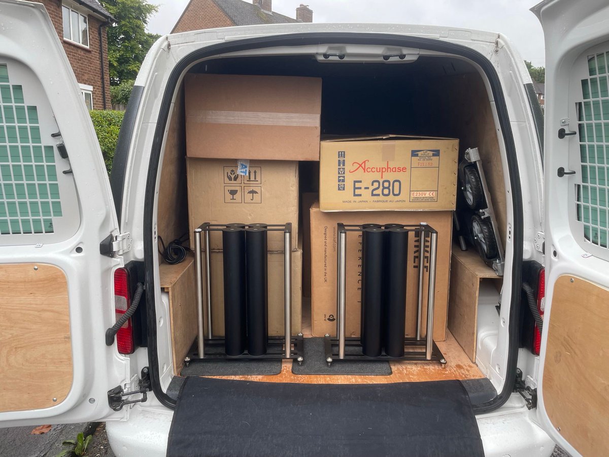 Check out our packing skills, in the van, ready for delivery! We packed up 3 pairs of speakers, 2 amplifiers, and a pair of speaker stands – the perfect fit!

#PackedVan #OnTheJob #Amplifiers #Amplifier #Speakers #SpeakerStands #Audio #AudioVisual #AudioProduct #HiFi
