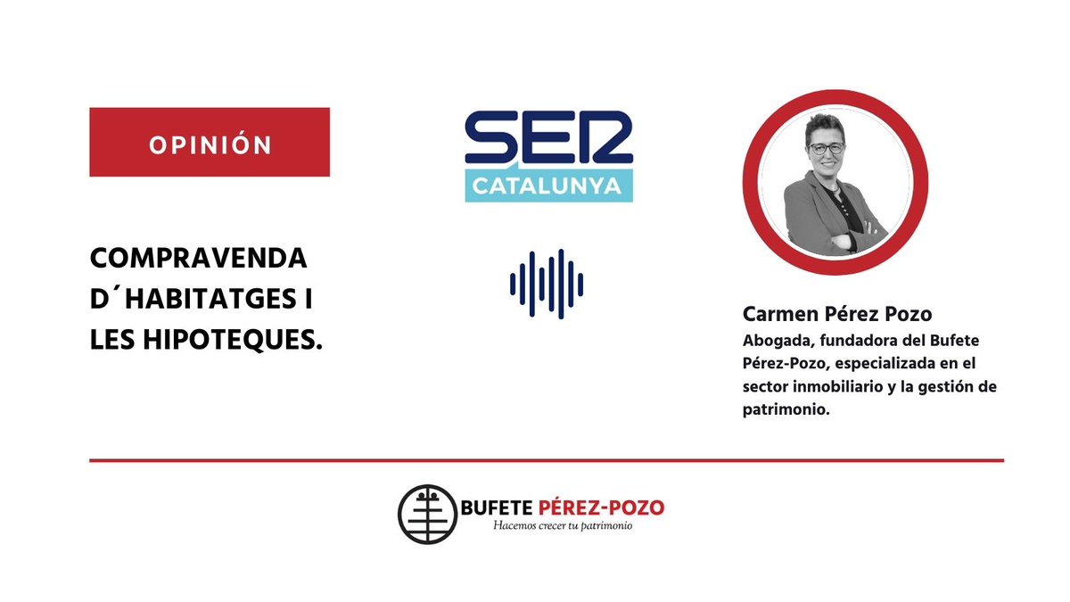 Carmenperezpozo's tweet photo. 𝗘𝘁 𝗰𝗼𝗺𝗽𝗮𝗿𝘁𝗲𝗶𝘅𝗼 la meva opinió sobre la compravenda d´habitatges y les hipoteques, per a l'informatiu @Hora14 Catalunya (minut 11´43") 🔗 https://t.co/PDVgBkRmP7
#hipoteques #habitatge #compravenda
Gràcies @BottiniCom https://t.co/9REIx74wWE