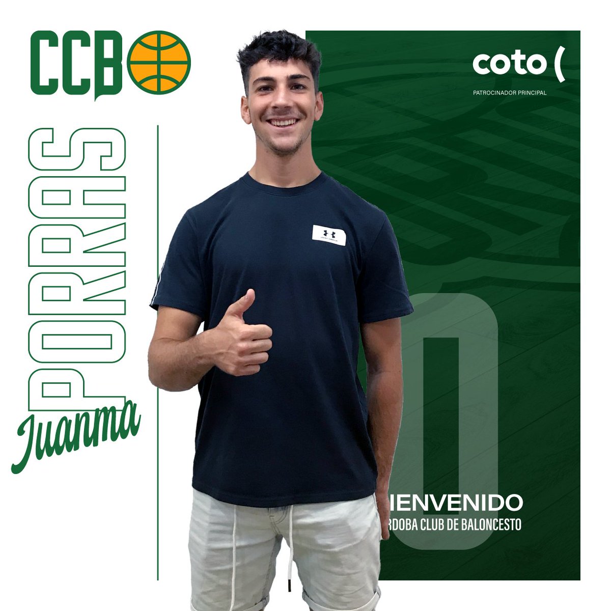 Con el dorsal núm. 0… infatigable… 🥁🥁🥁 ¡JUANMA PORRAS!
- - -
🏀 Anotador versatil.
🏀 Jugador con proyección y ambición.
- - -
Bienvenido al #CotoCórdobaCB Contigo #GanamosJuntos ¡Gracias, Juanma, por tu compromiso!