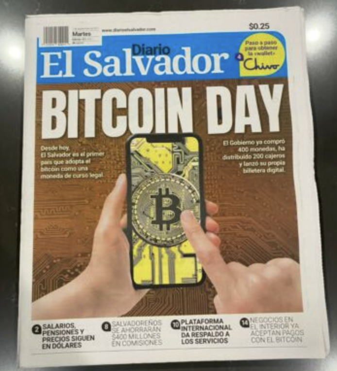 pete_rizzo_'s tweet photo. ✨ Exactly 1 year ago today, El Salvador becomes the first country to adopt #Bitcoin as legal tender 🇸🇻 https://t.co/DxcROGEAHQ