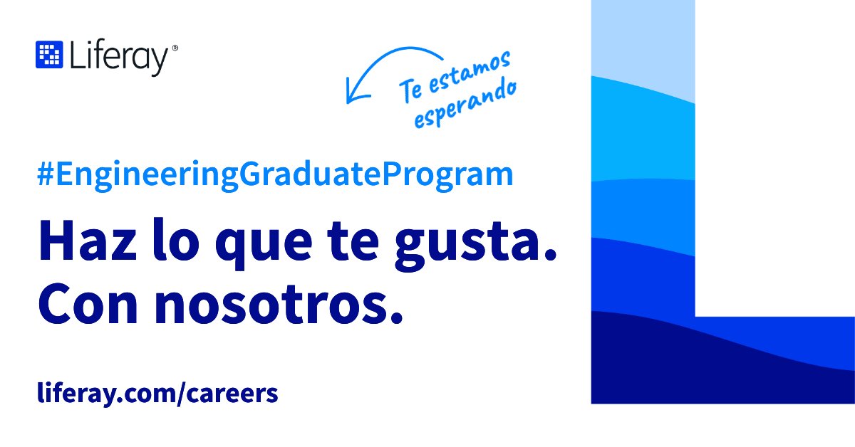 Liferay_es's tweet photo. Buscamos talentos tecnológicos para unirse a nuestro Programa de Graduates en Madrid

Desarrolla tu carrera laboral en una empresa líder en experiencia digital certificada como Best Place to Work.

Más información 👇

https://t.co/06A23HJpi8 https://t.co/lpzDOSzHk2