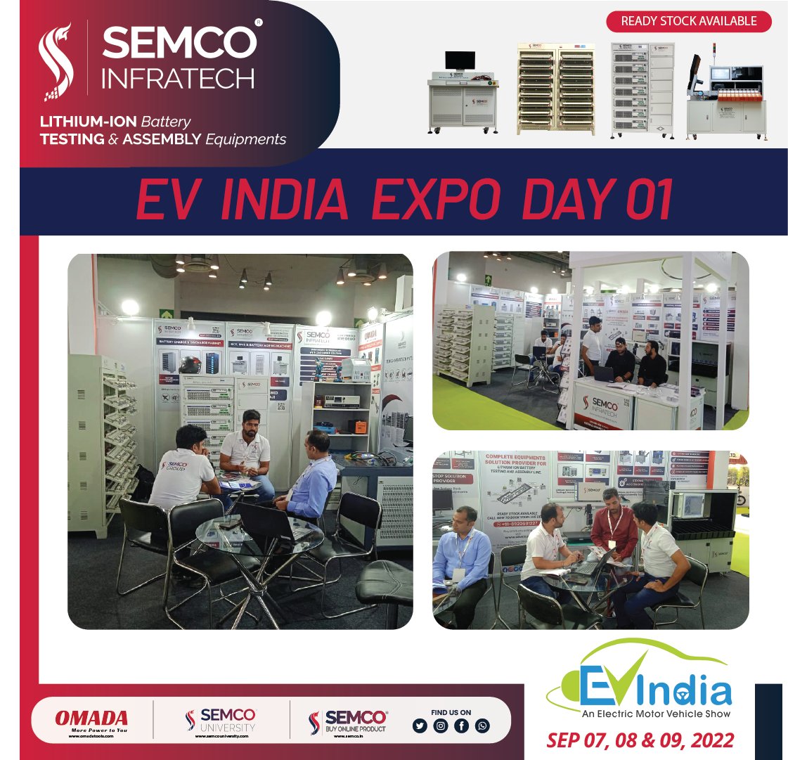 semcoinfratech's tweet photo. Revealing the treasure of Semco Infratech at the EV India (An Electric Motor Vehicle Show) Expo at India Expo Centre Greater Noida, Delhi NCR, Hall - 1, Stall No.: EV16B.
.
#semcoinfratech #Indiaexpocentre #exhibition #event #DelhiNCR #GreaterNoida #greenvehicle #gv #expo https://t.co/y8MRRt6cDA