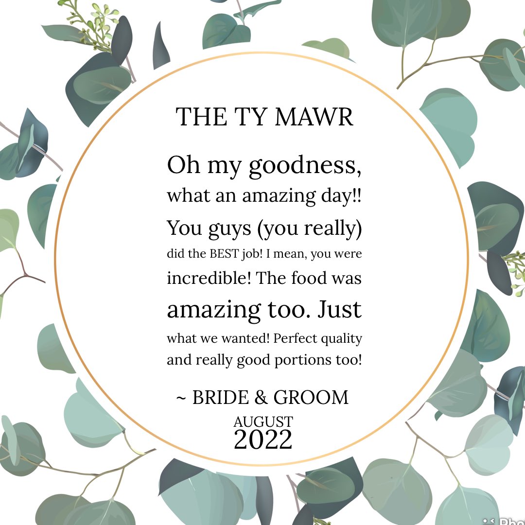We always love reading testimonials from our wonderful Brides and Grooms! ~Thank you! ❤️ #testimonials #WelshWeddings #happybride #tymawrweddings #thebarn