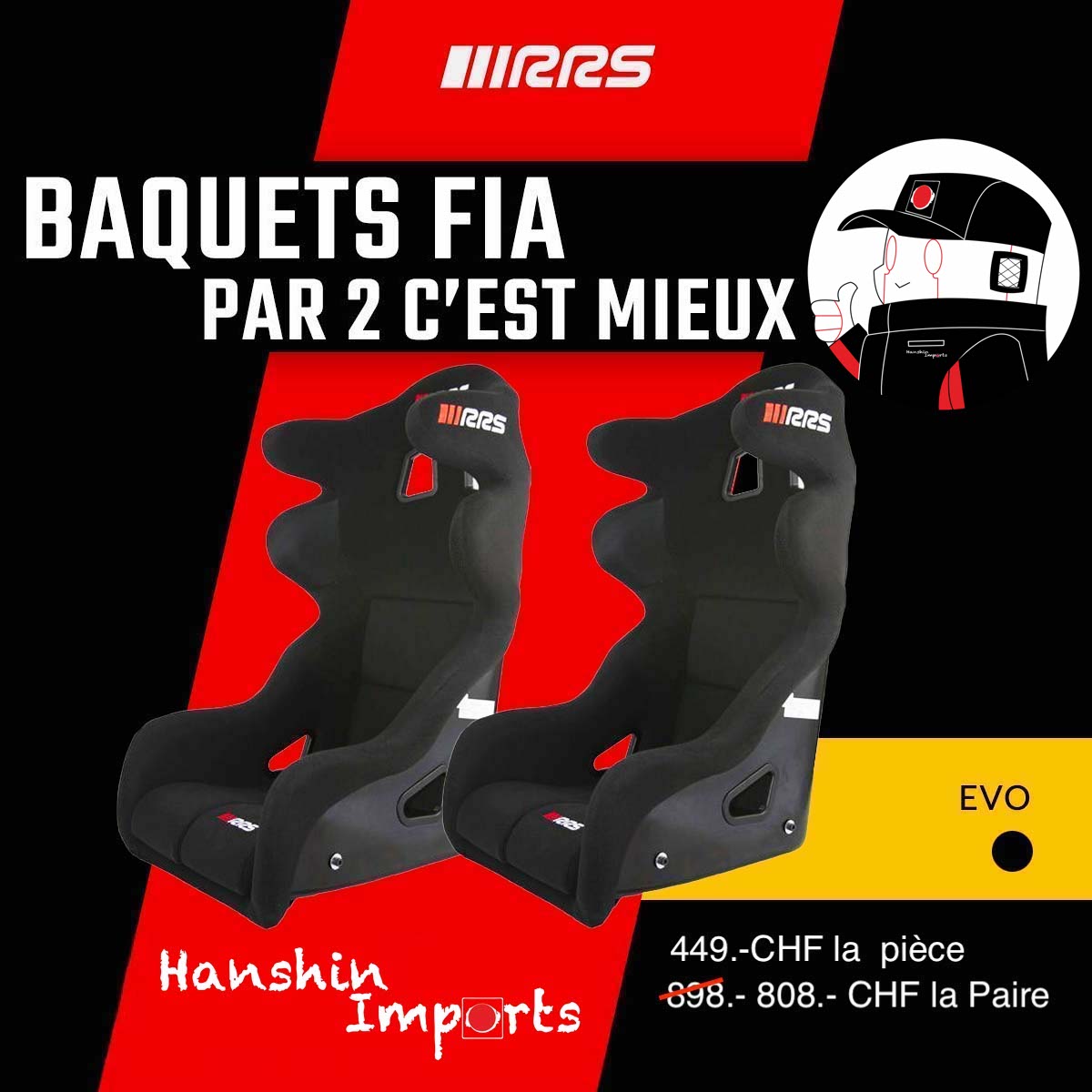 HanshinImports's tweet photo. 💥Nouvelle marque chez Hanshin-Imports: RRS (volants, harnais...)💥 - https://t.co/dPHVVp2vvQ
-- #rrs #sale #hanshinimports #jdm #bucketseats #tuning #racecar #carparts https://t.co/Aaeb3b4b7P