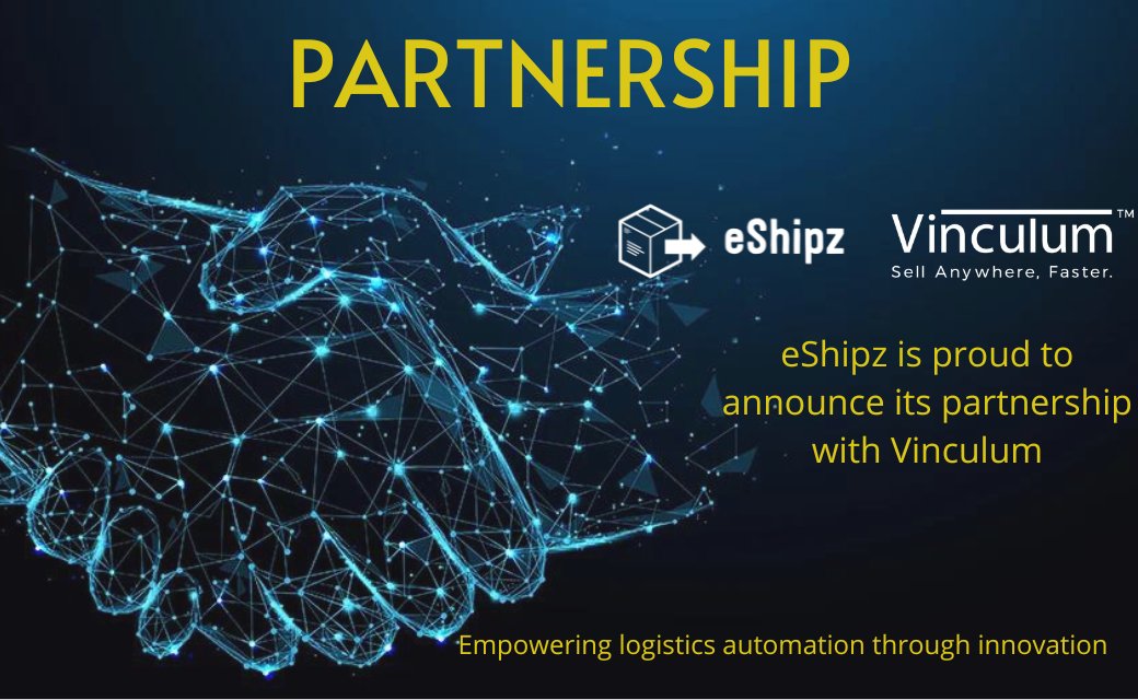 We are pleased to announce that eShipz has partnered with the Vinculum Group, to assist customers in enabling Omnichannel retailing &amp; Quick Commerce.

Sign up for your free account today at eshipz.com

#logistics #eShipz #vinculum  #omnichannel #retailing