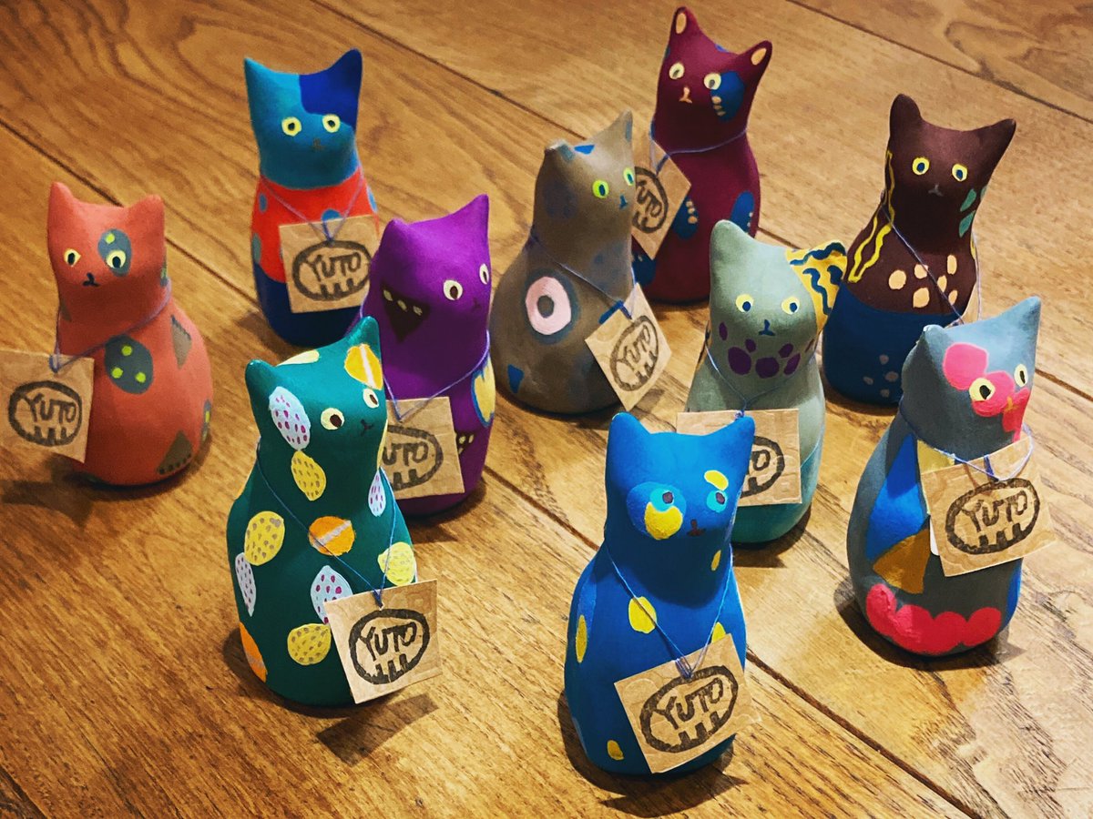 展示品】キューピットねこにゃん♡ 樹脂粘土 樹脂粘土] あやせさやか／豆ねこ（おに） - 旅猫雑貨店オンライン ｜ 通販