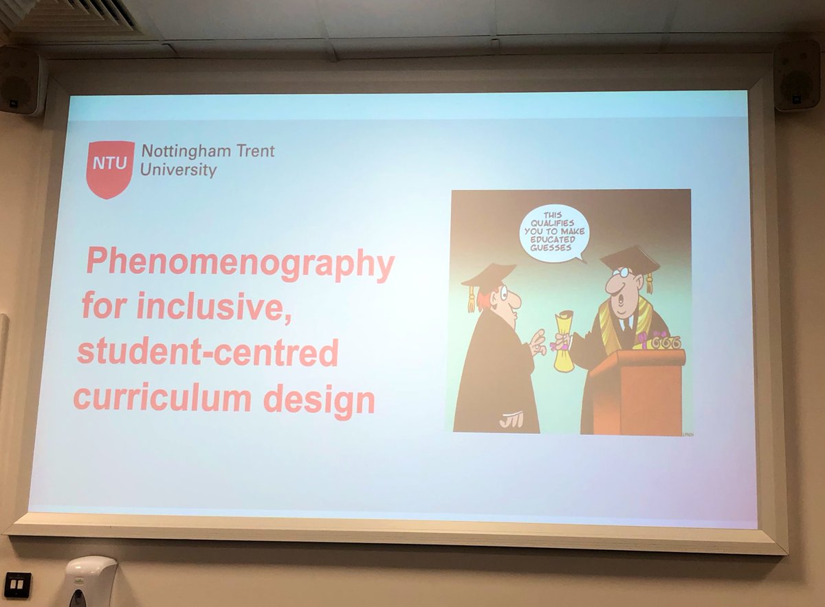 MaishaIslam_28's tweet photo. An interesting approach to looking at #inclusive curriculums from @TrentUni - a phenomenological approach to find out what students through about such a complex concept! Extra kudos to @Erick_MoratG for saying ‘phenomenology’ more times than any human should! @RAISEnetwork https://t.co/Eo6vYDUZOI