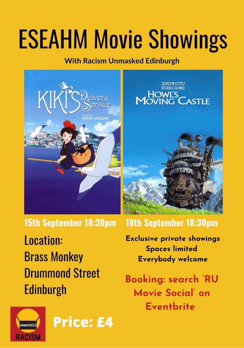CanTao13's tweet photo. Celebrating ESEA Heritage Month with Racism Unmasked in Edinburgh (Thurs/Sun of freshers’ week) https://t.co/WJAOljTLaU