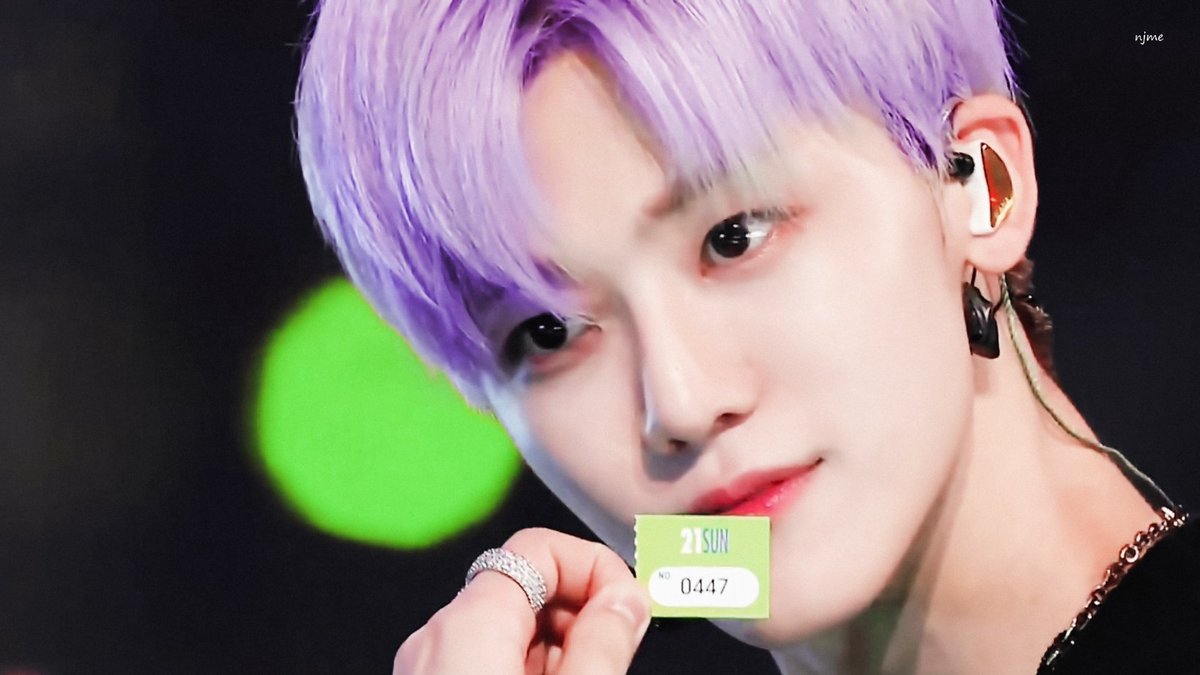 purple hair is so pretty💜 #재민