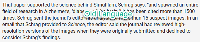 MattNachtrab's tweet photo. Journal of Clinical Investigation clears Hoau Wang paper after reviewing high resolution images and not finding the suspected problems by Schrag.  They chose not to investigate further.  Pillar added this as a "clarification" Aug 9th.  $SAVA was cleared by this journal quietly! https://t.co/3FY71lN5lp