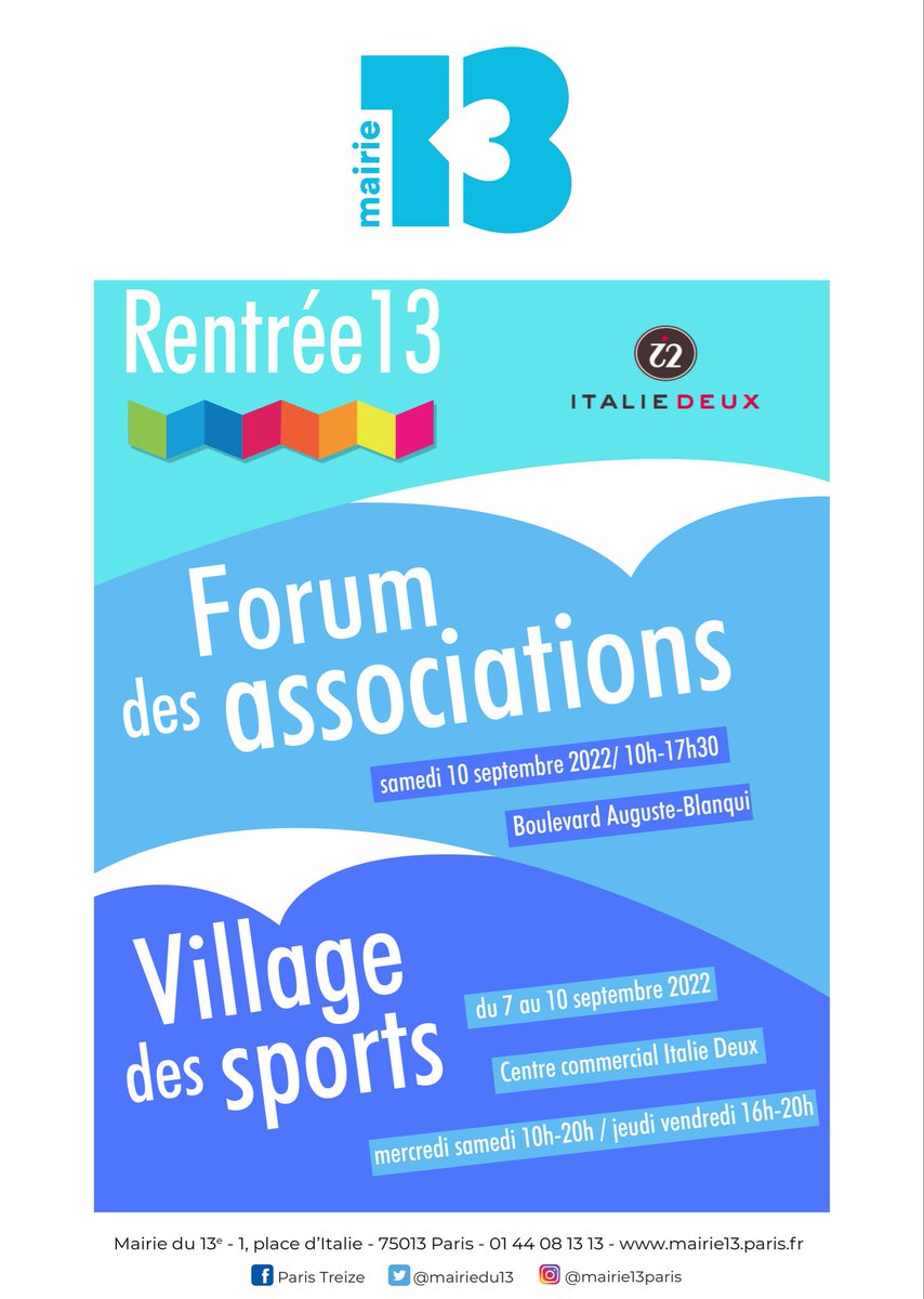 AGEVP's tweet photo. Envie de faire du sport cette année ?
Passez-nous rendre visite au Village Sports (centre commercial Italie 2 - stand n•11) à partir de ce mercredi jusqu’à samedi #paris13 #badminton #volleyball #danse #tennisdetable #sport #forum @AimaneBsi @jerome_coumet https://t.co/47Ftuso0mk