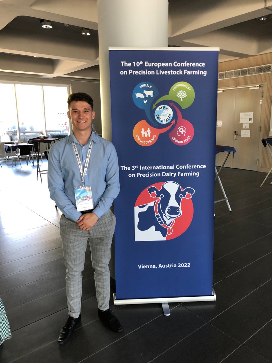 peacock_tech's tweet photo. It was great to see Alexander, our PhD student from @UniStrathclyde, who visited Vienna last week to give a presentation on Cow ID with AI! 

Well done Alexander! 

#peacocktechnology #artificialintelligence #cowid #vienna #conference #livestockfarming #newtechnology https://t.co/WEhs49WAH0
