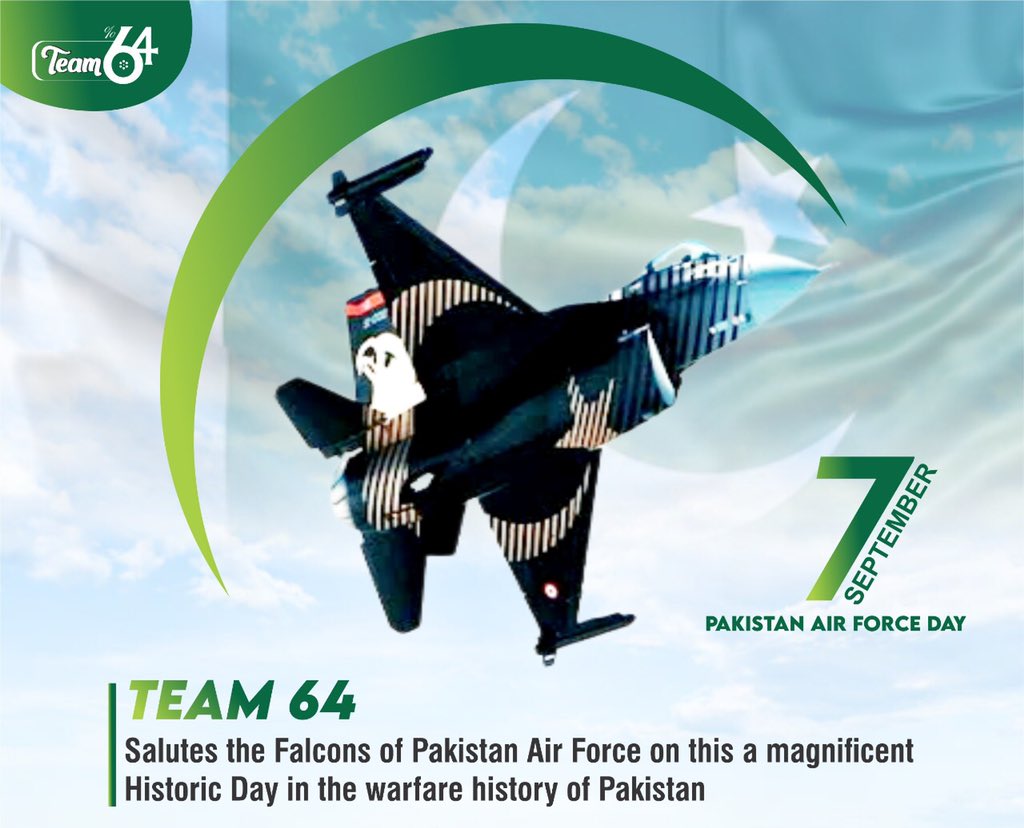 shahabjaji's tweet photo. Team 64 Salutes the Falcons Of #PakistanAirForce on this a magnificent historic day in the warfare history of Pakistan 
#DefenderOfNation 
#team64 https://t.co/nlBeu4Jzsa