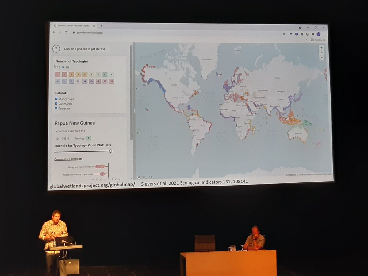 Really enjoyed the talk by Rod Connolly @globalwetlands intruducing the project app and some new developments automatically tracking fish 📹 #ECSA59