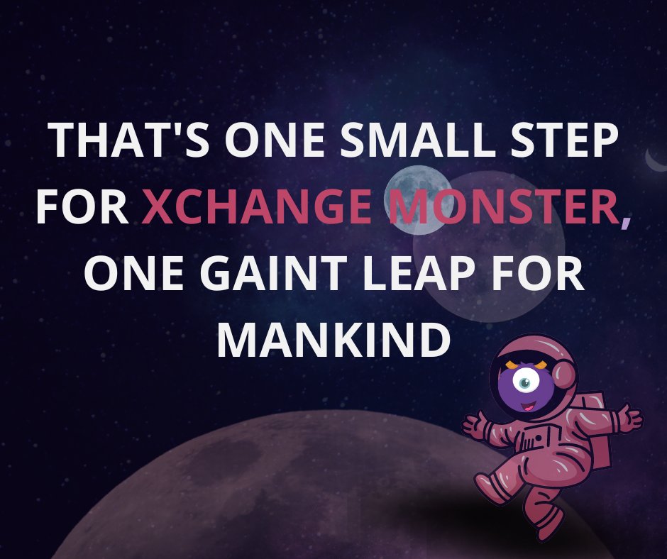 Xchange Monster making history. Are you joining us?

$MXCH - xchangemonster.boostx.finance/user

#web3community #NFT #GameFi #blockchain #exchange #cryptocurrency #ecosystem #swapping #coin #TokenSale #moon #watchthisspace #onesmallstep