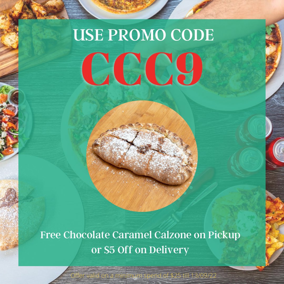 Pizzarazzipizza's tweet photo. A wholesome meal! 🥰 Use Promo Code CCC9 to get free chocolate caramel calzone on pickup or $5 Off on delivery. Offer valid on a minimum spend of $25 till 13/09/22.

T&amp;C’s Apply. 

#hobart #tasmania #hobartfood https://t.co/DK7YPL86Uj
