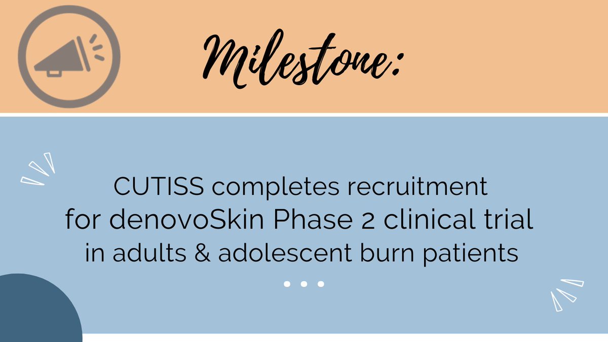 Cutiss_AG's tweet photo. More details about this ground breaking clinical trial are available in our announcement
https://t.co/coP6d9e8yg
#innovation #biotech #regenerativemedicine #skingraft #skinburn #Clinicaltrial https://t.co/B8pUCxjb6I