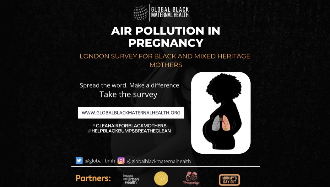 Global Black Maternal Health (@global_bmh) on Twitter photo Black #pregnantmothers in London are more likely to breathe illegal levels of #airpollution than White or Asian mothers. We <a href="/global_bmh/">Global Black Maternal Health</a> have launched a new study to ask Black mothers/pregnant women for their views
Take part here bit.ly/3RCXTAq
#CleanAirForBlackMothers Black #pregnantmothers in London are more likely to breathe illegal levels of #airpollution than White or Asian mothers. We <a href="/global_bmh/">Global Black Maternal Health</a> have launched a new study to ask Black mothers/pregnant women for their views
Take part here bit.ly/3RCXTAq
#CleanAirForBlackMothers