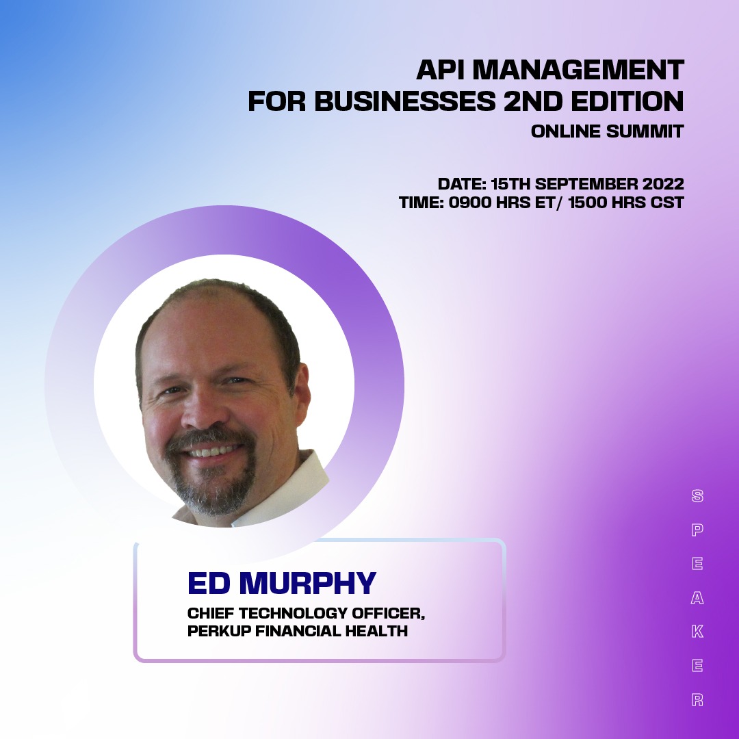 Phygitallco's tweet photo. We are pleased to announce that we have Ed Murphy Chief Technology Officer at PerkUp Financial Health on board as our valued Speaker for the event API for Business 2nd Edition Online Summit. 

Kindly join us on 15th September at 0900 HRS ET/1500 HRS CET. https://t.co/9wV6fsFrO7