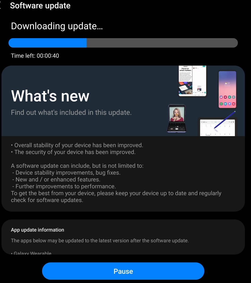 devinbltn's tweet image. First software update for my Z Fold4 5G now aavilable @SamsungMobile @SamsungNL @SamsungMobileUS
