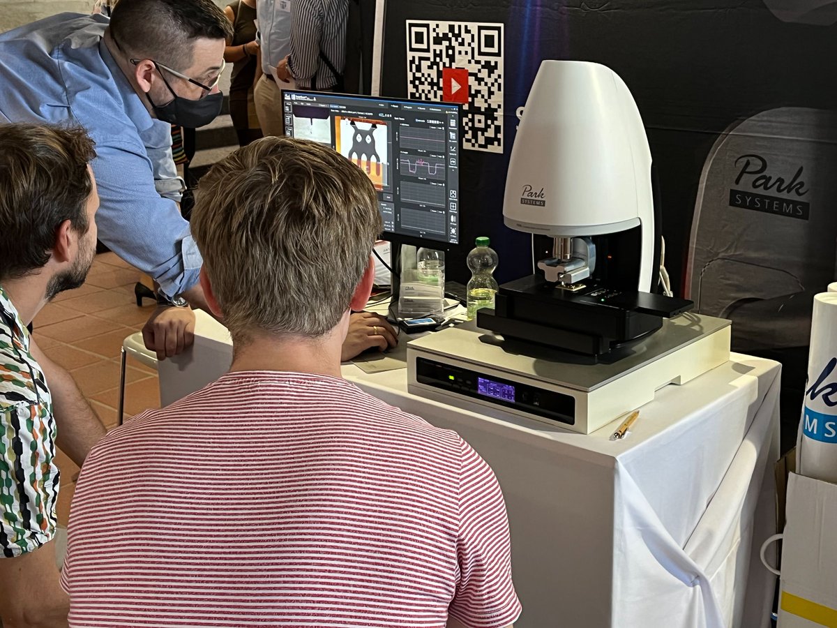 Park_Systems's tweet photo. Day 2 at #DPG2022 in Regensburg, Germany: meet us at Parkโs booth A13 in Audimax Foyer to see the #FX40 Automatic AFM in action! Bring your sample for a live demo and experience yourself the capabilities of the nextgen nanotechnology!
More on FX40 #AFM: https://t.co/hIaEBffHmp https://t.co/Ge2kDluPCn