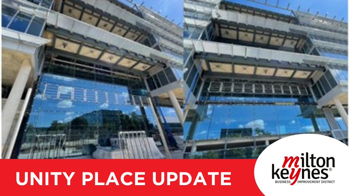 My_MiltonKeynes's tweet photo. The incredible Santander #UnityPlace building is now in week 110, entering the home stretch towards project completion in 2023. The building has shown huge development by the family-run construction business working on the project, John Sisk & Son. #MyMiltonKeynes #MiltonKeynes https://t.co/RKqzbuNmtQ