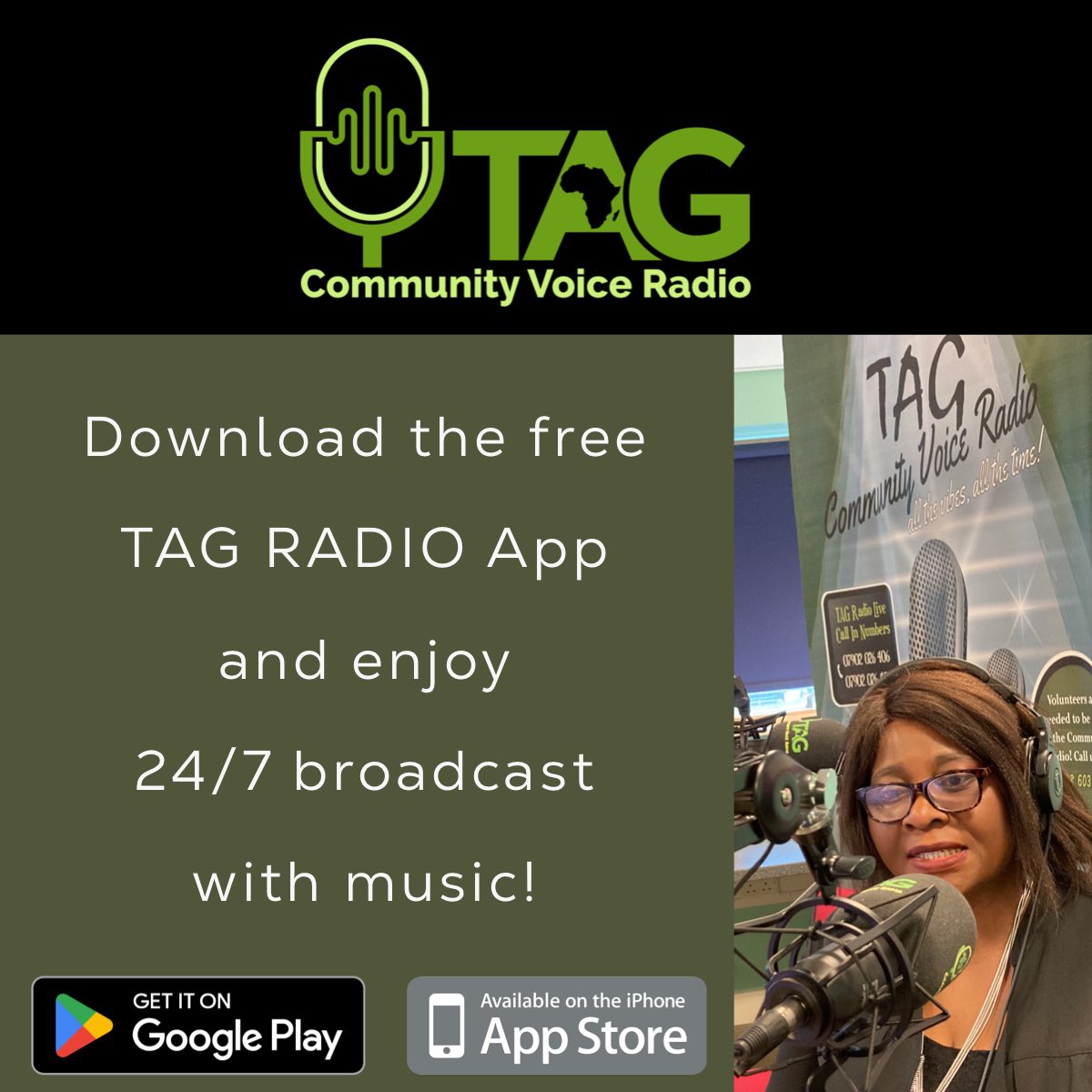TAG Community Voice Radio, All the Vibes, All the time!