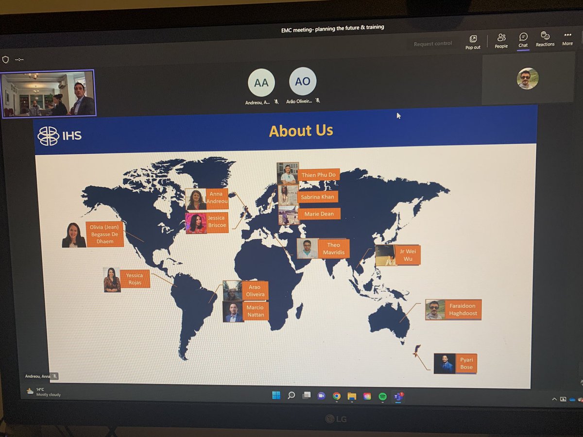 <a href="/ihs_official/">International Headache Society</a> Electronic media committee members from around the world.

I couldn't make it to go there in person 😔😔 but I always enjoy meeting these great people.
Miss others in the meeting
<a href="/obegassededhaem/">Olivia Begasse de Dhaem, MD, FAHS (she/her)</a> <a href="/TheodorosMavri2/">Theodoros Mavridis</a> <a href="/thienpdo/">Thien Phu Do</a> <a href="/Marie_Deen/">Marie Deen</a> <a href="/sabrinakhanmd/">Sabrina Khan</a> <a href="/jessiebris/">Jessica Briscoe</a>