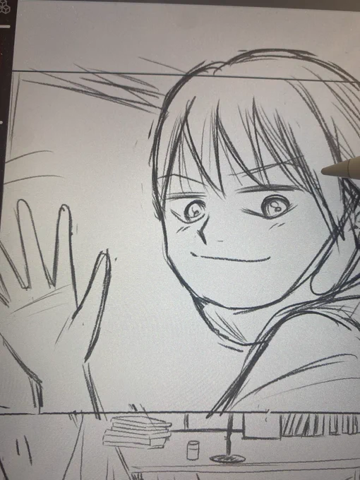 いい顔が描けたのでちょっと休憩✒️ 