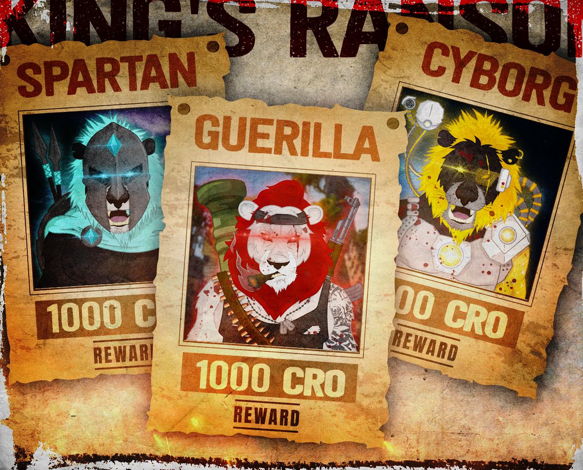 AlphaLionsRBT's tweet photo. The resident occult researcher (Sawn) of Cronos Cash has envisioned 2 x Kings standing before an army of less than 1000 soldiers! 🤔 
This can only mean one thing!  👑+👑 are coming! 
To 🥳 🎉

Follow @CroAlphaLions + @CronosDotCash
❤️+🔁
🏷️3 
🎁 1 x Alpha NFT
🎁 300 #CRO

72h ⏳ https://t.co/QjQdiBVIOE