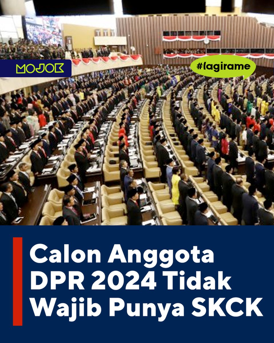 mojokdotco's tweet photo. Yang diminta SKCK pas ngelamar kerjaan kan OB. Masak anggota DPR disamain sama OB? Ya mana mau mereka. Mereka kan mulia gitu lhooo. #LagiRame https://t.co/1Vlt1ngnuY