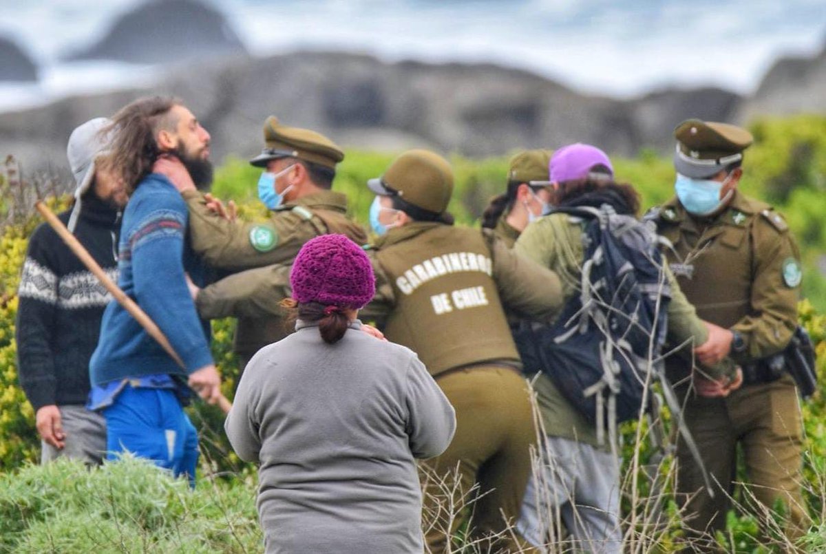 rsumen's tweet photo. Carabineros custodió a inmobiliaria para iniciar obras de viviendas de lujo sobre terreno en proceso de declararse Santuario de la Naturaleza en #PuntaDeTralca deteniendo a vecinos ►https://t.co/42Kq7H9RWo https://t.co/VXwcto286O