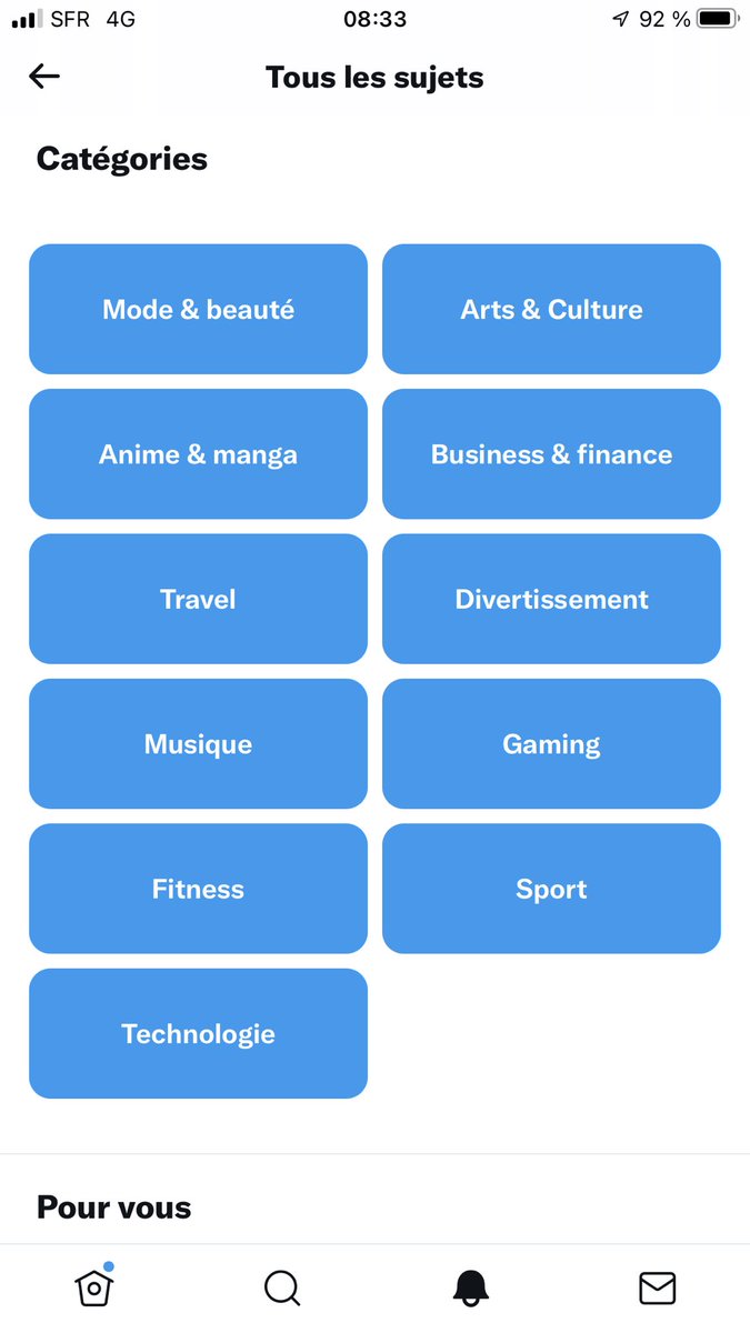 Dis <a href="/Twitter/">Twitter</a> je cherche les sujets #environnement #changementclimatique #GIEC à suivre mais - entre #iPhone14  et #ChampionsLeague - je ne trouve pas. Pas assez… divertissant ? Et que dites-vous d’ajouter "Science &amp; Nature" à vos catégories ?

@TwitterFrance @TwitterMktgFR