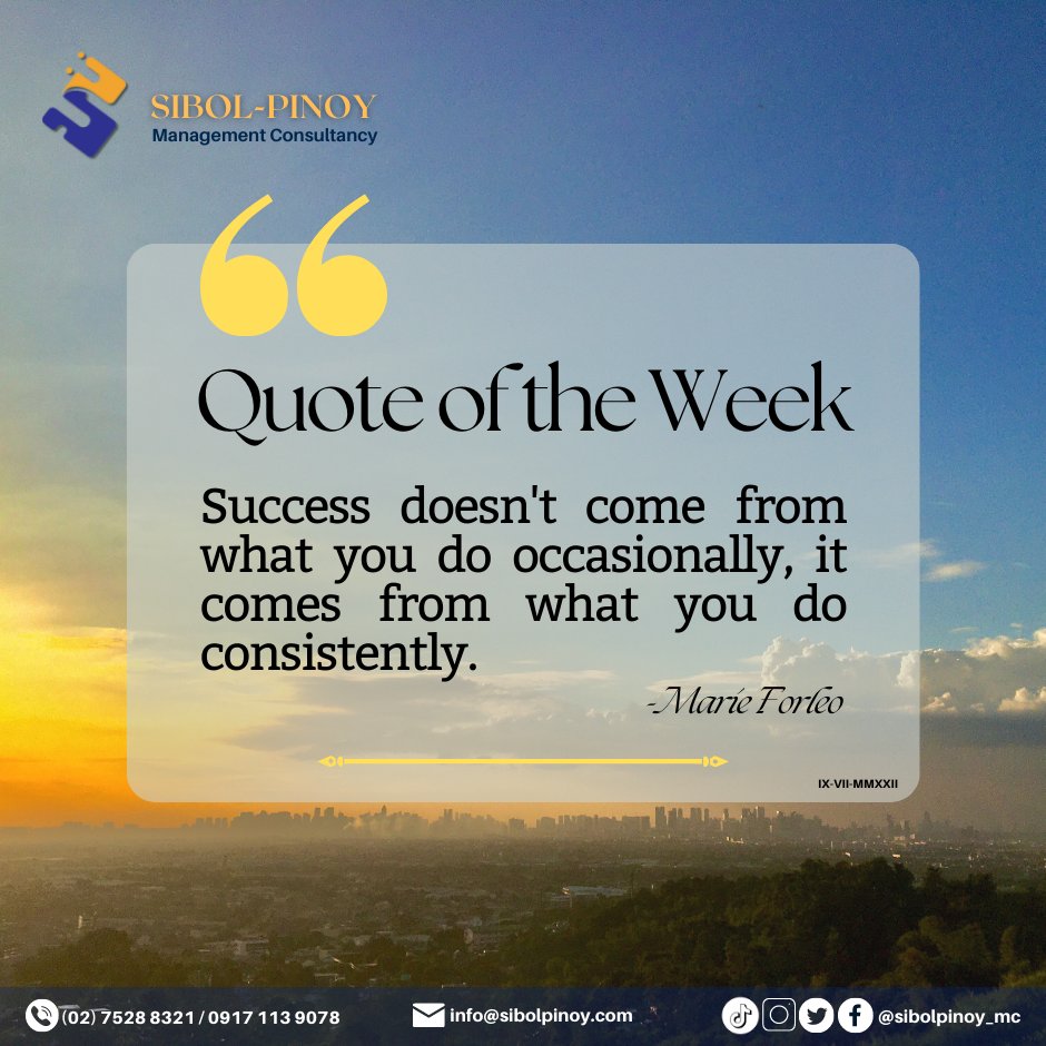 sibolpinoy_mc's tweet photo. SPMC Quote of the week:
To learn how to maximize the potential and opportunities of your company, send us a message today!
#ChooseToBeBetter
#ChooseSPMC https://t.co/bjh4lAFi5J