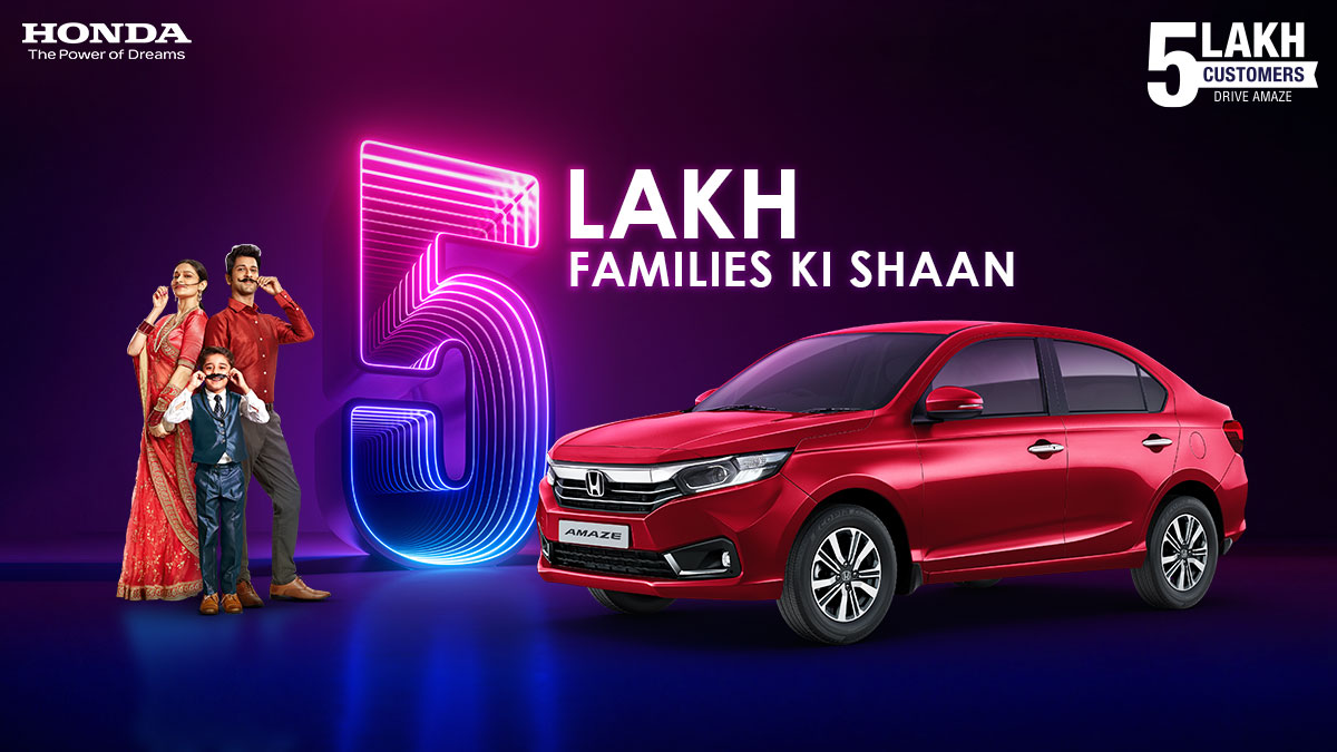 The shaandaar Honda Amaze has become the heartbeat of 5 lakh families. ShaandarAmaze 5LakhFamiliesKiShaan https t